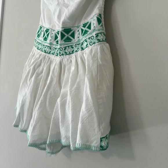 These Three Boutique White and Green Strapless Romper - Picture 6 of 9